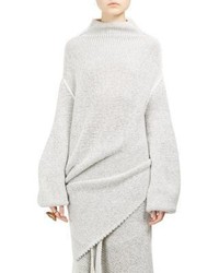 White Knit Wool Turtleneck