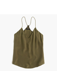 Olive Silk Tank