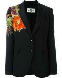Navy Print Blazer