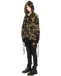 Olive Camouflage Bomber Jacket