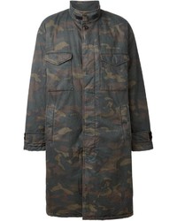 Dark Green Camouflage Parka