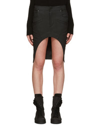Black Denim Mini Skirt