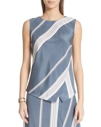 Light Blue Silk Sleeveless Top