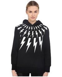 Black and White Print Hoodie