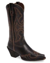 Black Leather Cowboy Boots