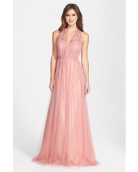 Pink Tulle Evening Dress