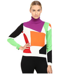 White Print Turtleneck