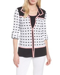 Black and White Print Blazer