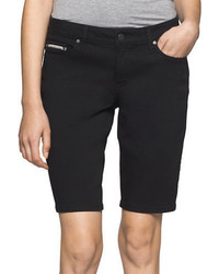 Black Denim Bermuda Shorts