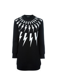 Black and White Print Sweatshirt