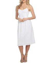 White Eyelet Midi Dress
