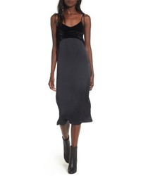 Black Satin Cami Dress