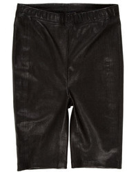 Black Leather Bermuda Shorts