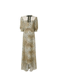 Tan Leopard Maxi Dress