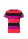 Multi colored Horizontal Striped Crew-neck T-shirt