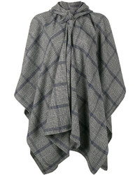Grey Check Cape Coat
