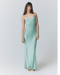 Mint Satin Cami Dress