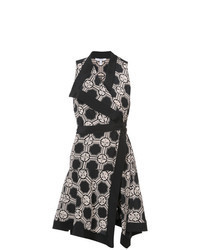 Black Print Wrap Dress
