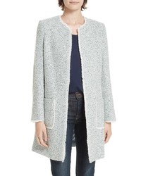 Light Blue Tweed Coat