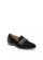 Black Embellished Velvet Loafers