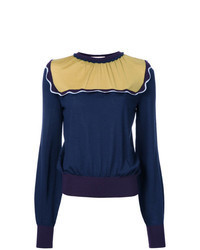 Navy Print Sweatshirt