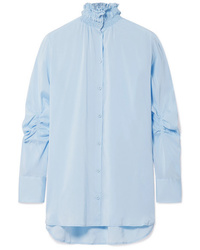 Light Blue Silk Dress Shirt