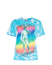 Aquamarine Tie-Dye Crew-neck T-shirt