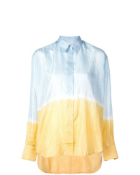 Light Blue Tie-Dye Dress Shirt