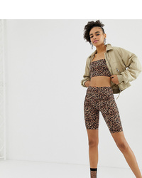 Brown Leopard Bike Shorts