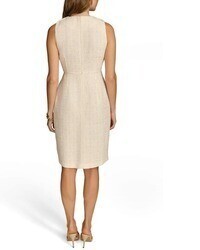 Beige Tweed Sheath Dress