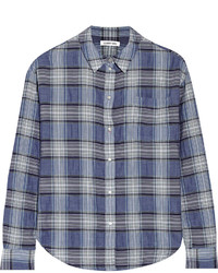 Blue Plaid Dress Shirt
