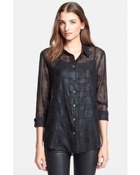 Black Plaid Dress Shirt