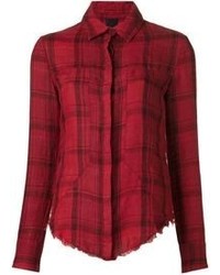 Red Plaid Dress Shirt
