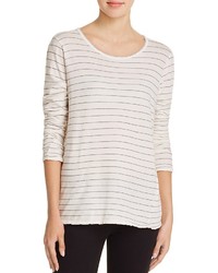 White Horizontal Striped Long Sleeve T-shirt