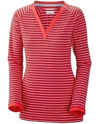 Red Horizontal Striped Long Sleeve T-shirt