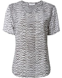 Grey Short Sleeve Blouse