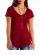 Burgundy V-neck T-shirt