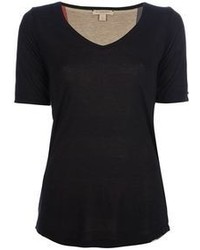 Black V-neck T-shirt