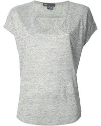Grey V-neck T-shirt