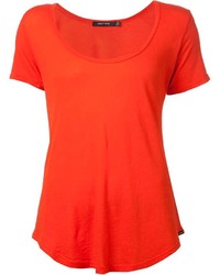Orange Crew-neck T-shirt