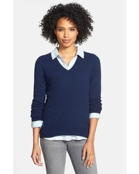 Navy V-neck Sweater