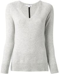 Grey V-neck Sweater