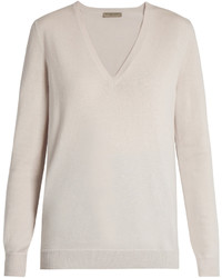 Beige V-neck Sweater