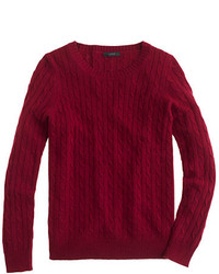 Burgundy Cable Sweater