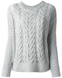 Grey Cable Sweater