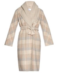 Beige Plaid Coat