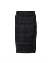 Black Plaid Pencil Skirt