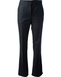 Navy Vertical Striped Dress Pants