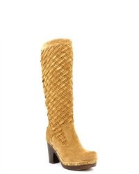 Tan Suede Knee High Boots