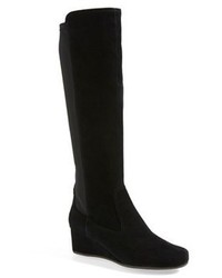 Black Suede Knee High Boots